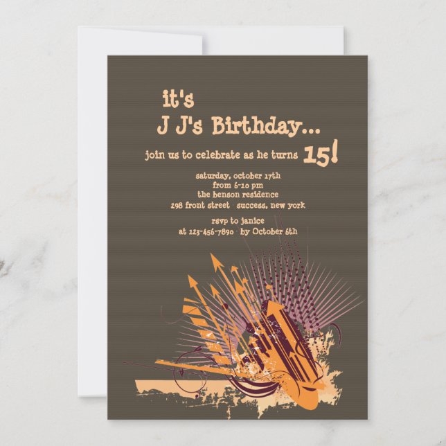 Aim for the Sky Invitation (Front)