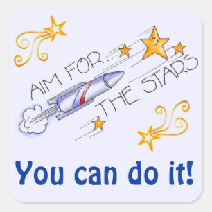 Aim for the Stars Stickers