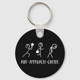 Aim Gutter Bowler Funny Bowling Men Women Key Ring