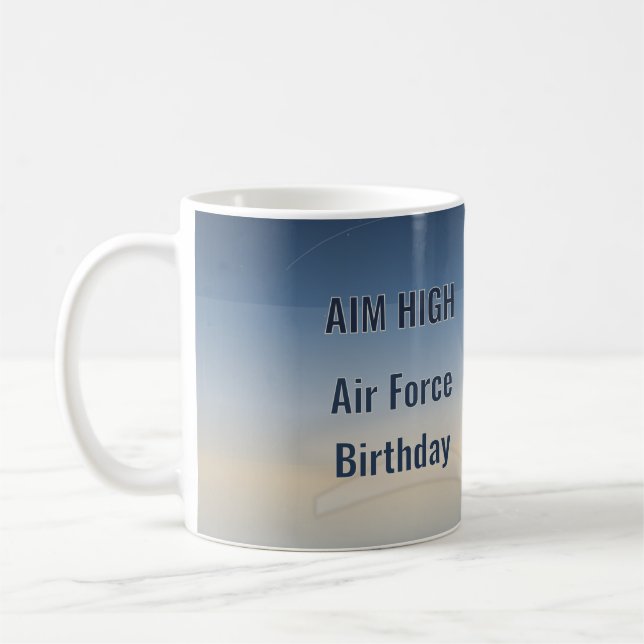 Aim High Air Force Birthday Mug (Left)