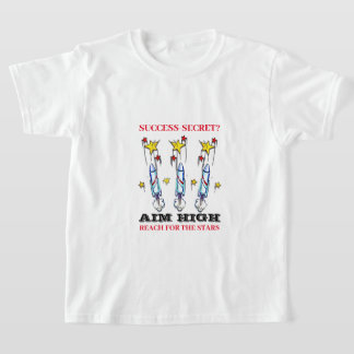 Aim High Reach For The Star Children Rocket T-Shir T-Shirt