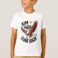 Aim High Soar High Eagle Motivational Art