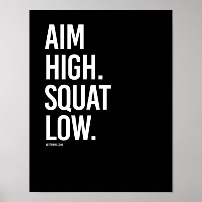 Aim High Squat Low -   Guy Fitness -.png Poster (Front)