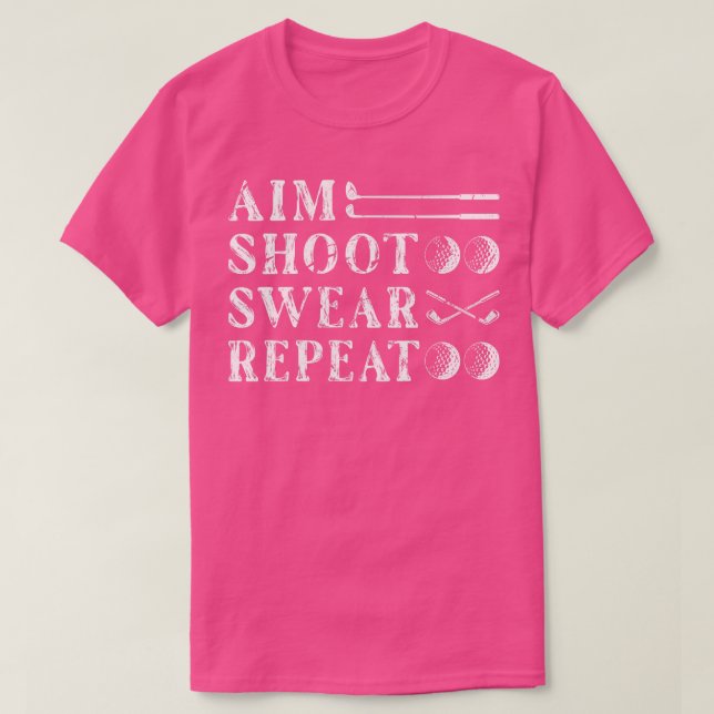 Aim Shoot Golfing Golf T-Shirt (Design Front)