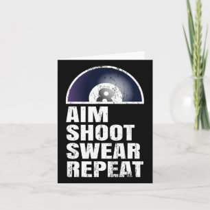 Aim Shoot Swear Repeat - Snooker Pool Player Billi Card