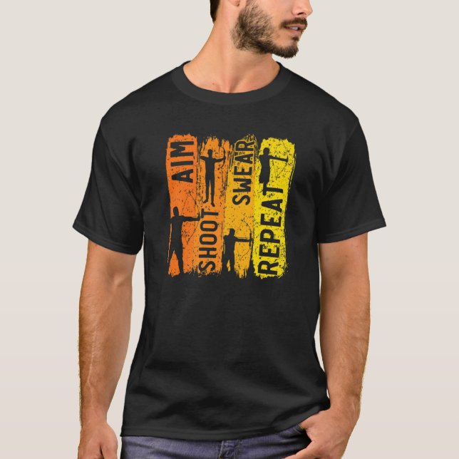 Aim Shoot Swer Repeat Bow Arrow Shooting Archery A T-Shirt (Front)