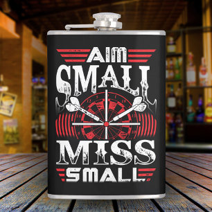 Aim Small Miss Small Vinyl Wrapped Flask 8 oz.