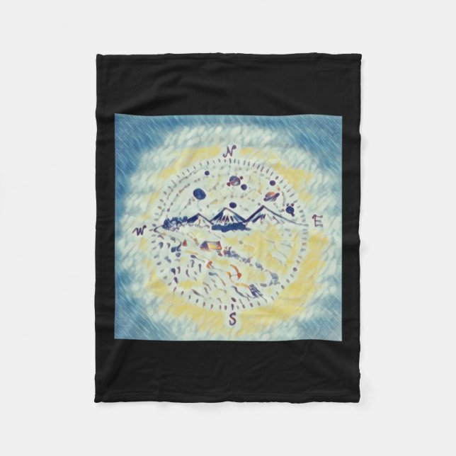 Aimaradream Comp Sticker  Fleece Blanket (Front)