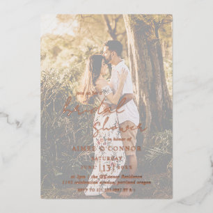 Aimee Rustic Script Modern Bridal Shower
