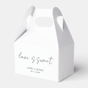 Aimee Rustic Script Modern Wedding Favour Box