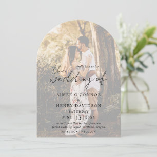 Aimee Rustic Script Modern Wedding Invitation