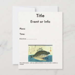 Ainame & Shima-hata - Hiroshige's Japanese Fish Invitation