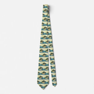 Ainame & Shima-hata - Hiroshige's Japanese Fish Tie