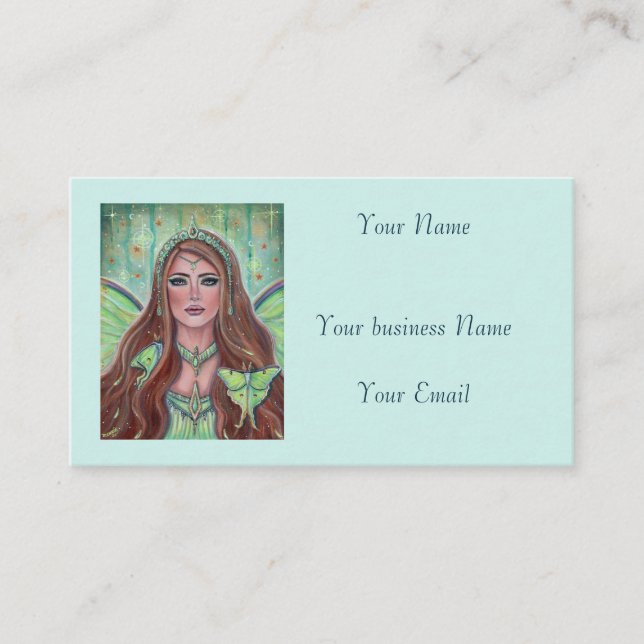 Aine Irish goddess fairy by Renee Lavoie Business Card (Front)