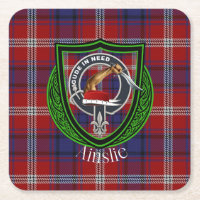 Ainslie Scottish Clan Tartan & Crest