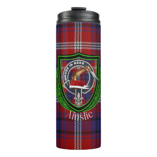Ainslie Scottish Clan Tartan & Crest Thermal Tumbler
