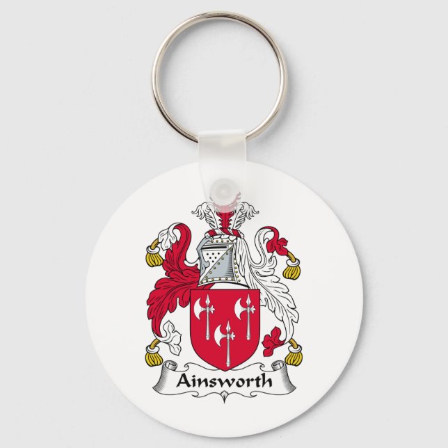 Ainsworth Family Crest Key Ring (Front)