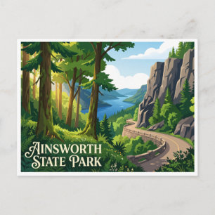 Ainsworth State Park Cascade Locks Oregon Postcard