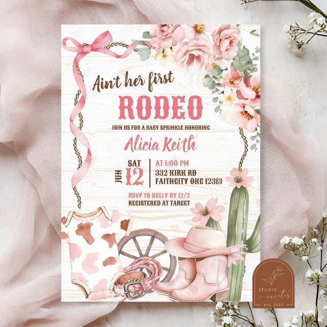 Aint Her First Rodeo Baby Sprinkle Invitation (Creator Uploaded)