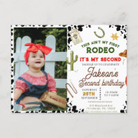 Ain't My First Rodeo Cowboy photo 2nd Birthday