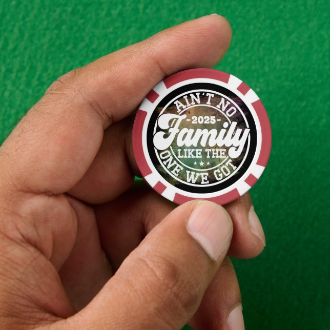 Ain't No Family Like Humour Fun Birthday Party Coo Poker Chips (Hand)