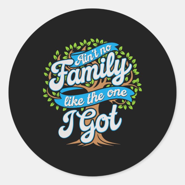 Ain't No Family Like The One I Got Matching Reunio Classic Round Sticker (Front)