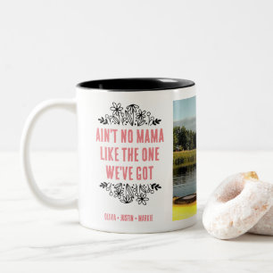Ain't No Mama Mum Gift One Photo Two-Tone Coffee Mug