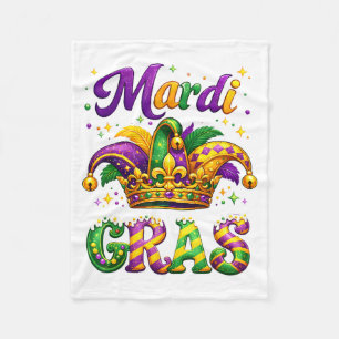 Aint No Shame In My Bead Game Mardi Gras Funny  Fleece Blanket
