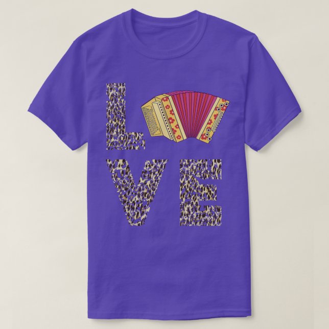 Air Accordion Love Accordionist Polka Lover Music  T-Shirt (Design Front)