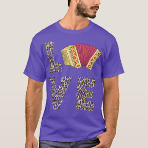 Air Accordion Love Accordionist Polka Lover Music T-Shirt