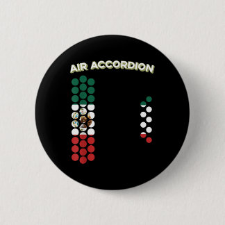 Air Accordion Mexico Flag Cinco De Mayo Music Gift 6 Cm Round Badge