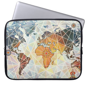Air Afrique Map of the World Laptop Sleeve