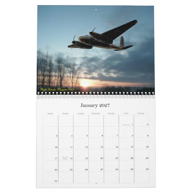 Air Art 2011, Original Artwork by B... Calendar (Jan 2027)