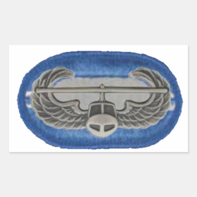 AIR ASSAULT BADGE ON 2/502ND OVAL STICKERS (Front)
