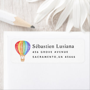  Air Balloon   Baby Shower Return Address