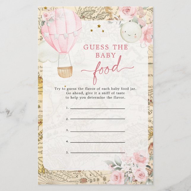 Air Balloon Isn't she Onerderful Guess Baby Food (Front)