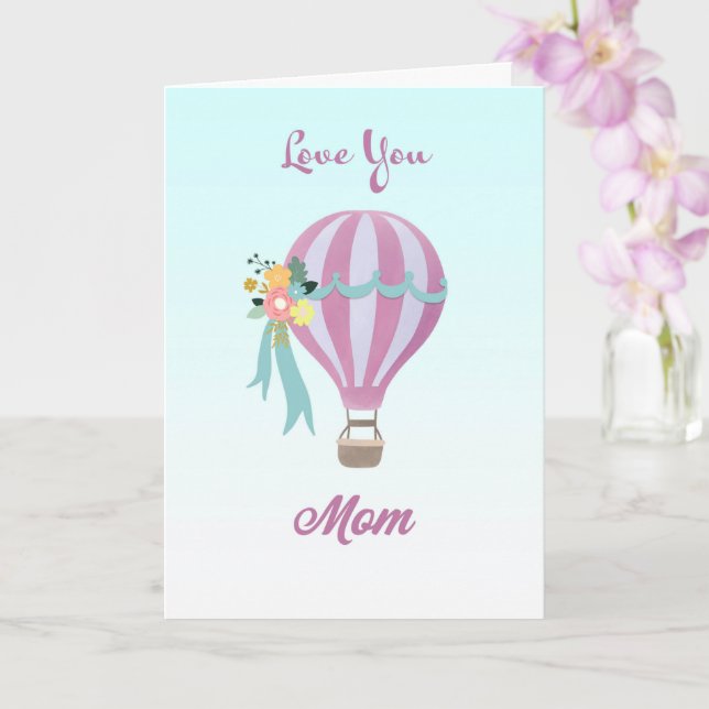 Air Balloon Mother's Day Card (Orchid)