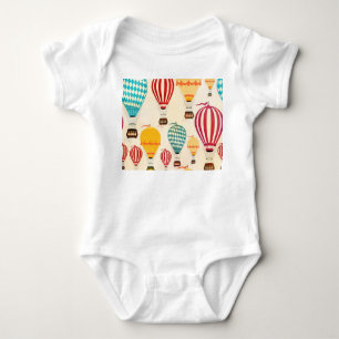 Air balloon: playful pattern design. baby bodysuit