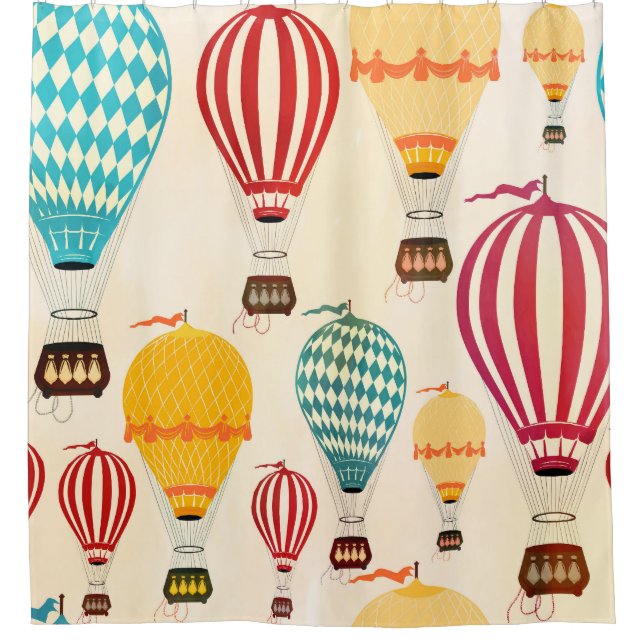 Air balloon: playful pattern design. shower curtain (Front)