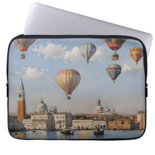 Air Ballooning Over Venice Oil Paint, Laptop Sleeve