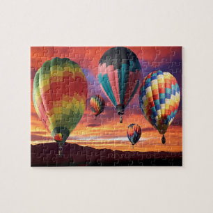 Air Balloons At Night Jigsaw Puzzle