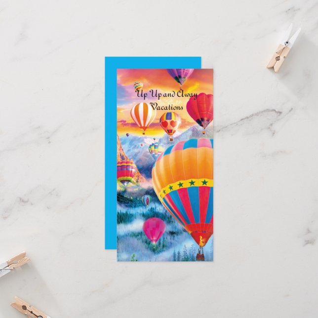Air Balloons, colourful and Sceneic Card (Front/Back In Situ)