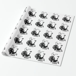 Air Bike Enemy - Black Silhouette Wrapping Paper