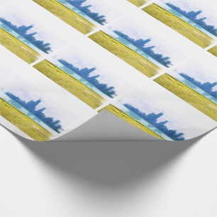 Air Brushed Chicago Skyscrapers Wrapping Paper