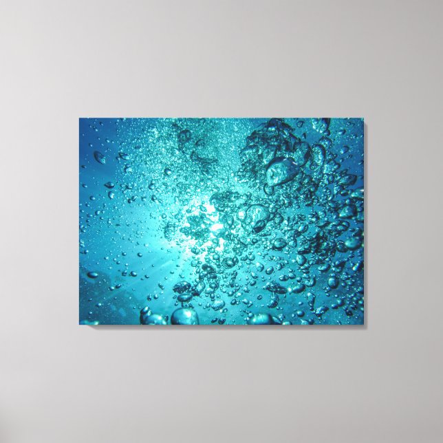 air-bubbles-230014 WATER BUBBLES OCEAN UNDERWATER Canvas Print (Front)