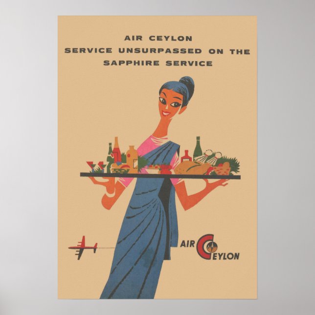 Air Ceylon vintage poster (Front)