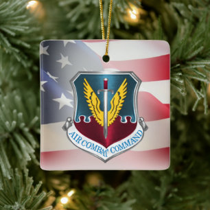 Air Combat Command –“ACC” Christmas Ceramic Ornament
