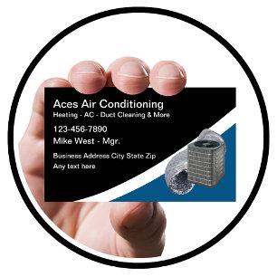 Air Conditioning And Heating Services Business Card