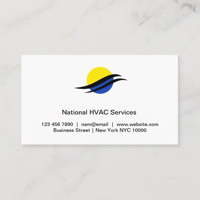 Air Conditioning HVAC Business Cards (Front)