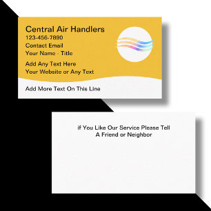 Air Conditioning HVAC Services Business Card